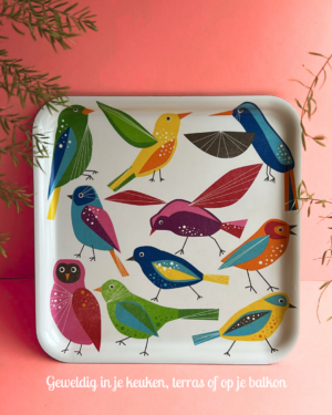 Vierkant vintage dienblad van IKEA uit de BÄRBAR-serie, ontworpen door het Zweedse design duo S. Edholm en L. Ullenius. 